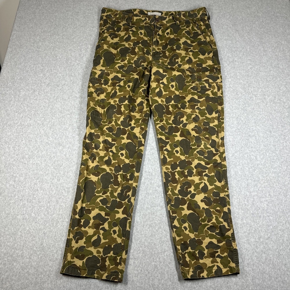 Everlane The Camo Cargo Pant Fennel Seed Camo Men's 34(Fit 36x31) Cotton Linen